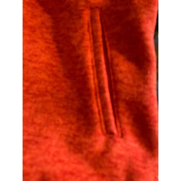 Lands End Womens Red Fleece Zipper Vest Size L 14-16 W/Pockets-Hunter Orange - Picture 11 of 11